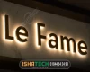 Golden color SS Steel letter Channel Acrylic Letter Glow Signage Branding