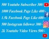 Facebook Page Like&YouTube Subscriber Increase with Cheap Price